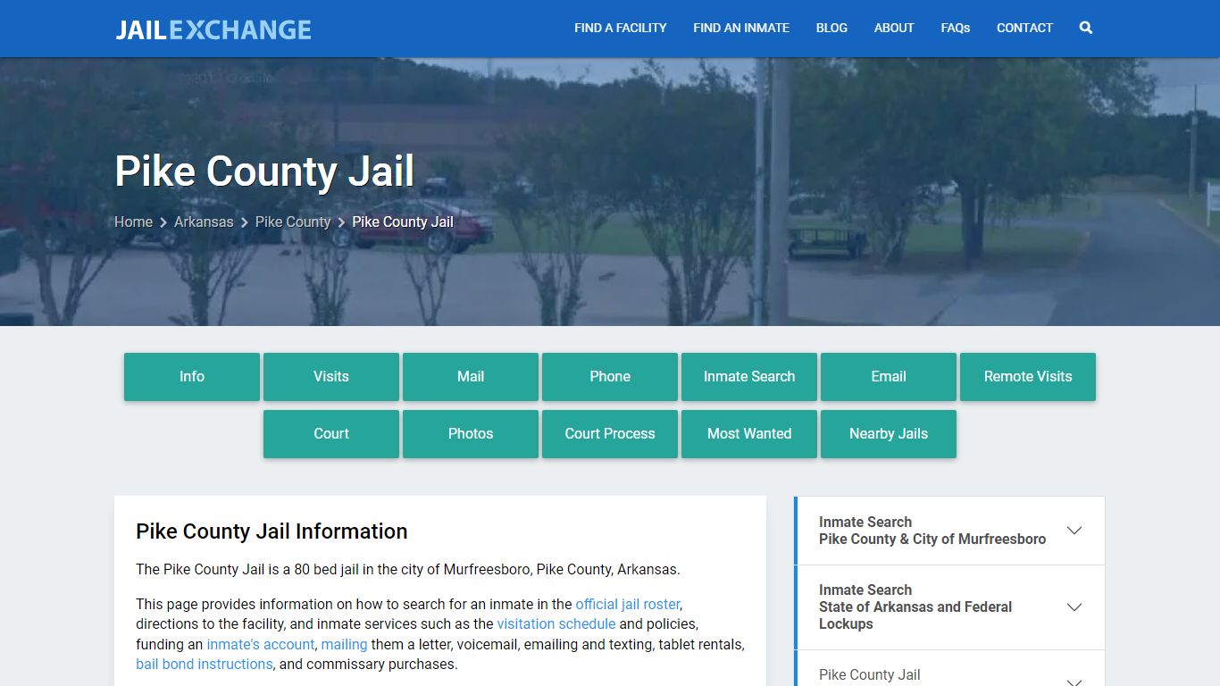 Pike County Jail, AR Inmate Search, Information